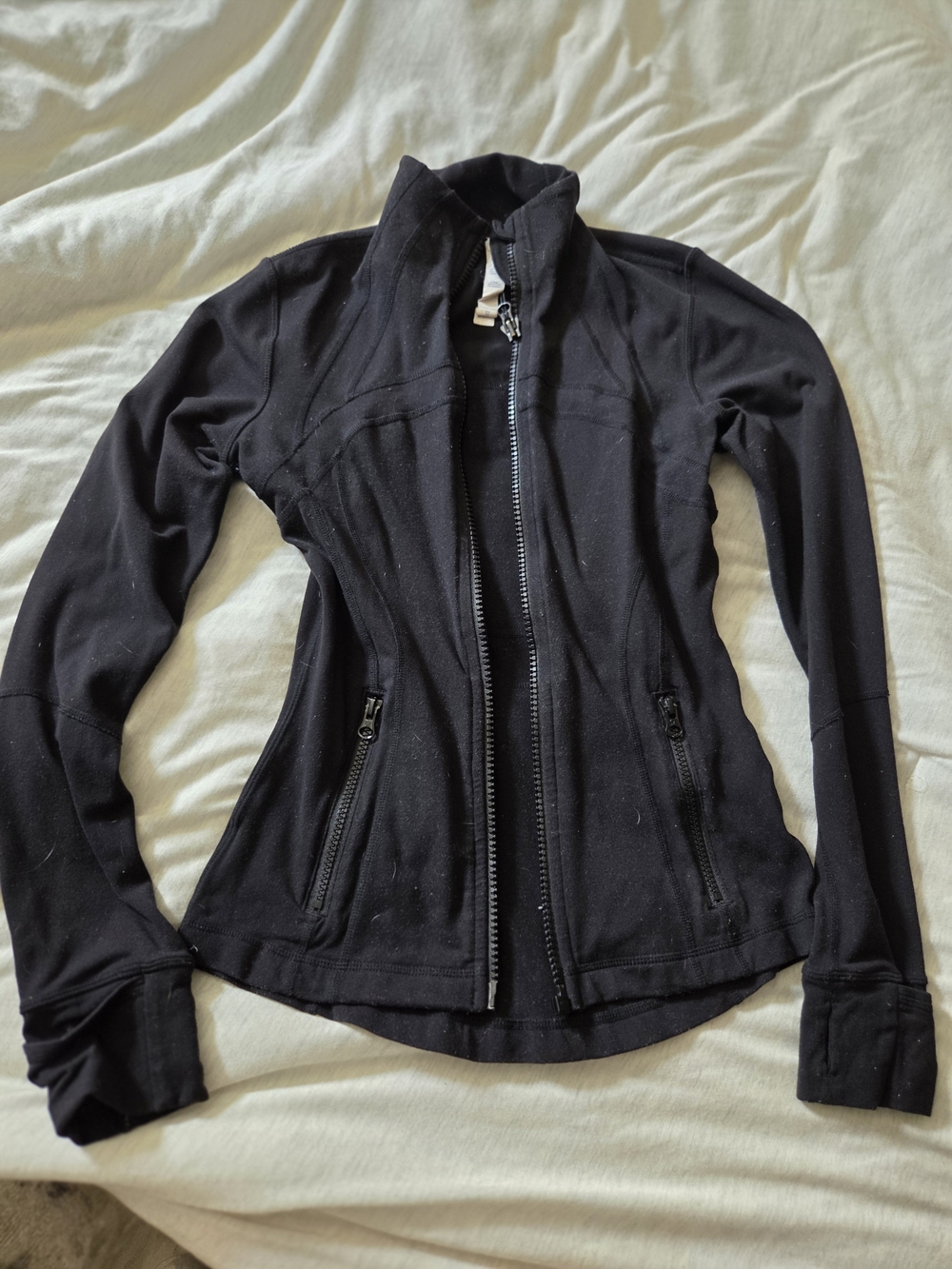 lululemon athletica Black Full-Zip Bomber-Style Jacket